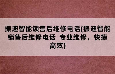 振迪智能锁售后维修电话(振迪智能锁售后维修电话  专业维修，快捷高效)